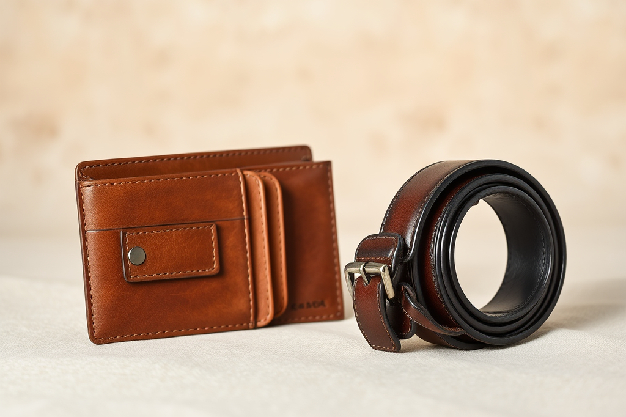 ست کیف و کمربند چرم گاوی: انتخابی ایده‌آل برای هدیه