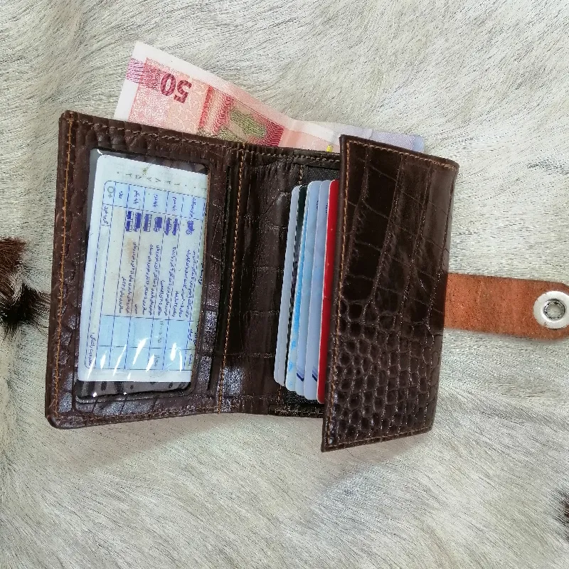 کیف پول کروکو چرم گاوی ( به همراه جاکارتی)